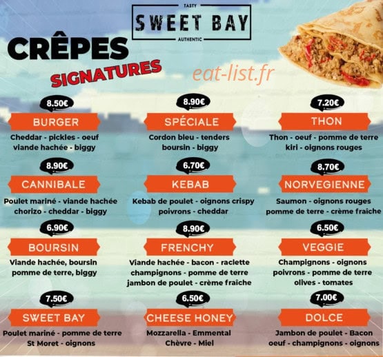 Sweet Bay — carte page 1