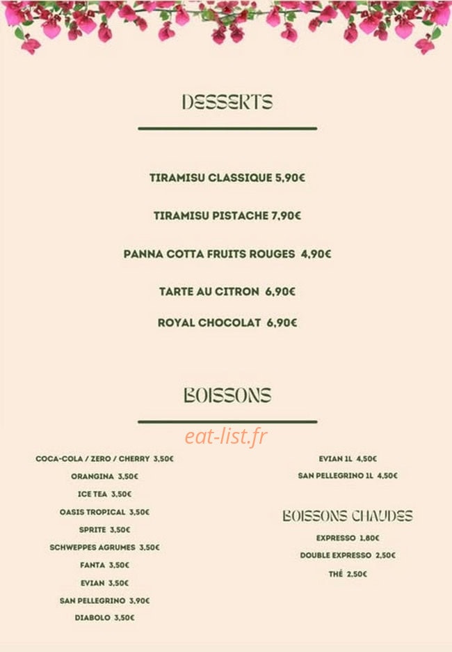 Amici Ristorante — carte page 3