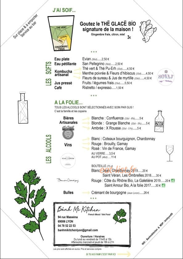 Bánh Mì Kitchen — carte page 3