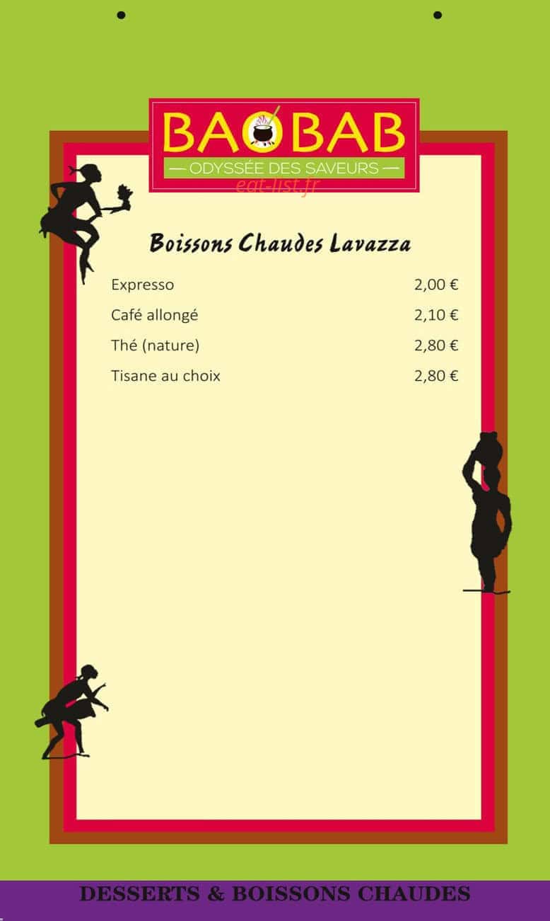 Baobab, Odyssée des Saveurs — carte page 8