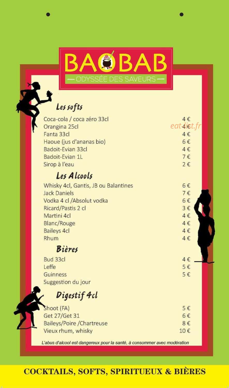 Baobab, Odyssée des Saveurs — carte page 7