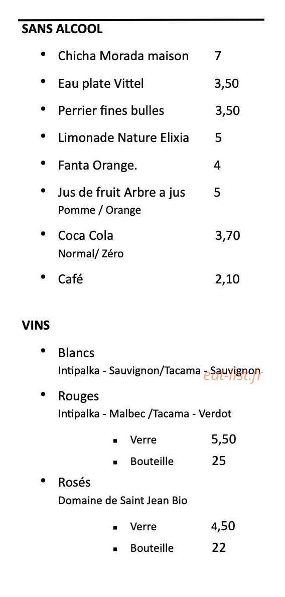 Barra ceviche — carte page 3