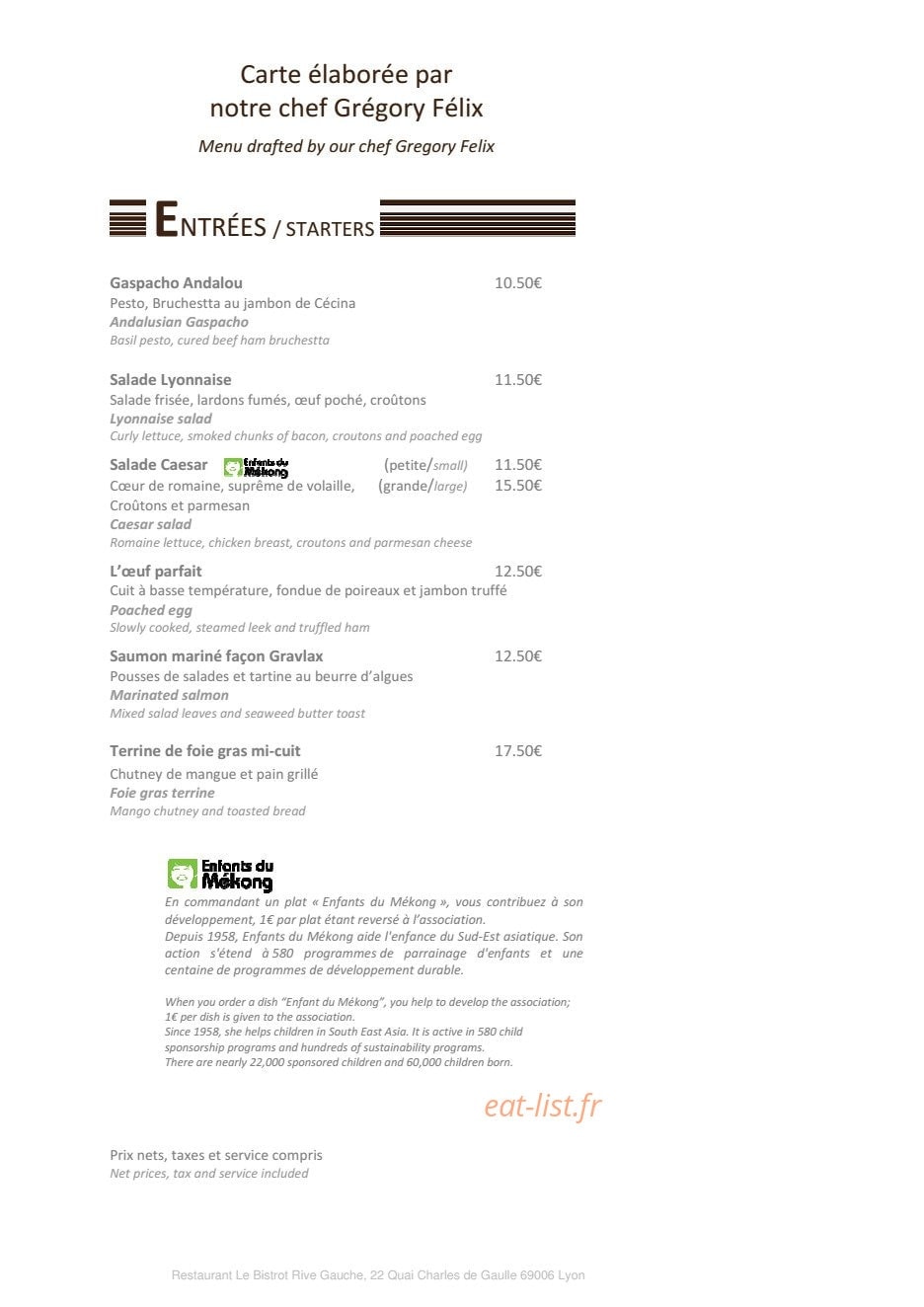 Bistrot Rive Gauche — carte page 3