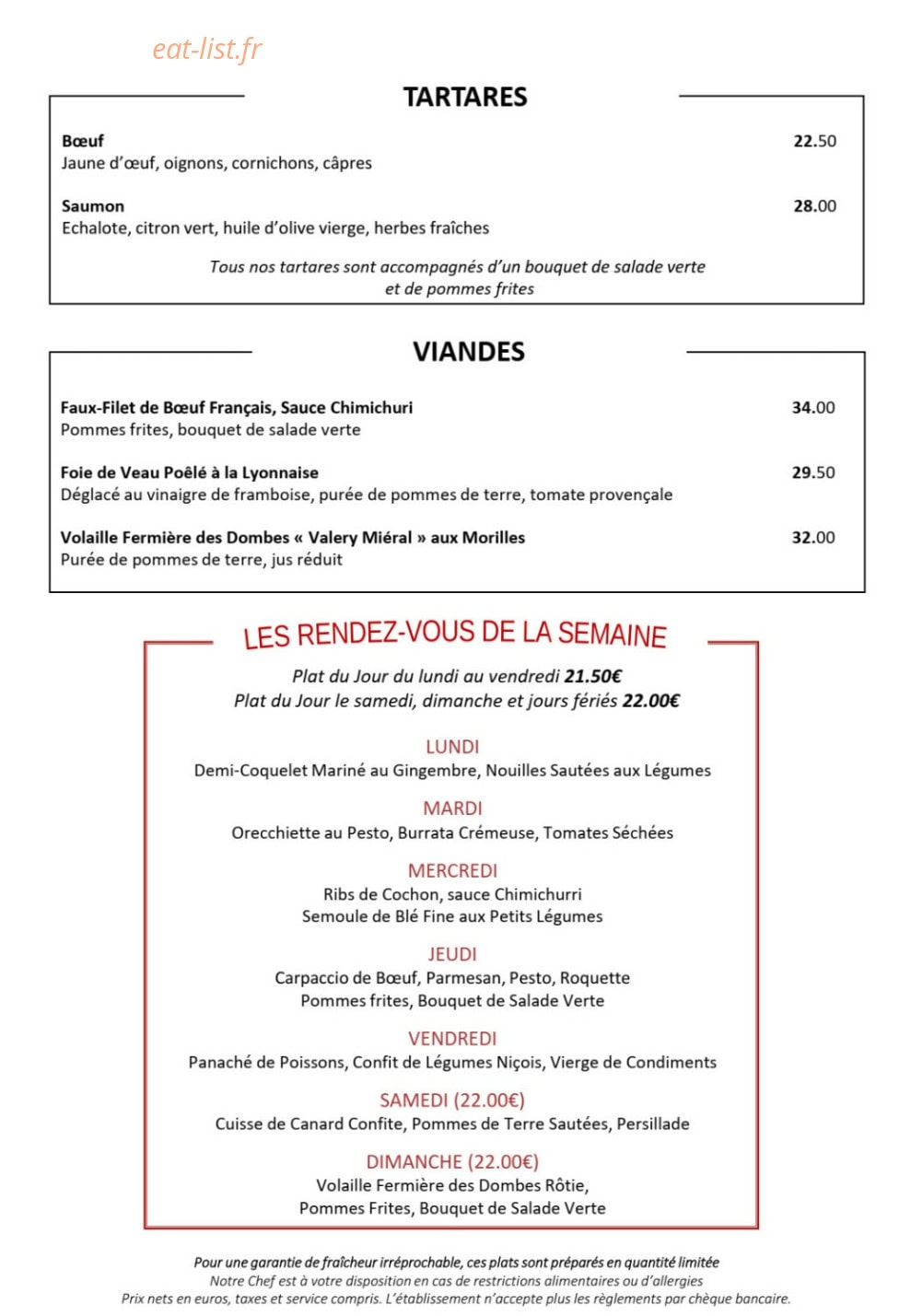 Brasserie L'Est — carte page 4