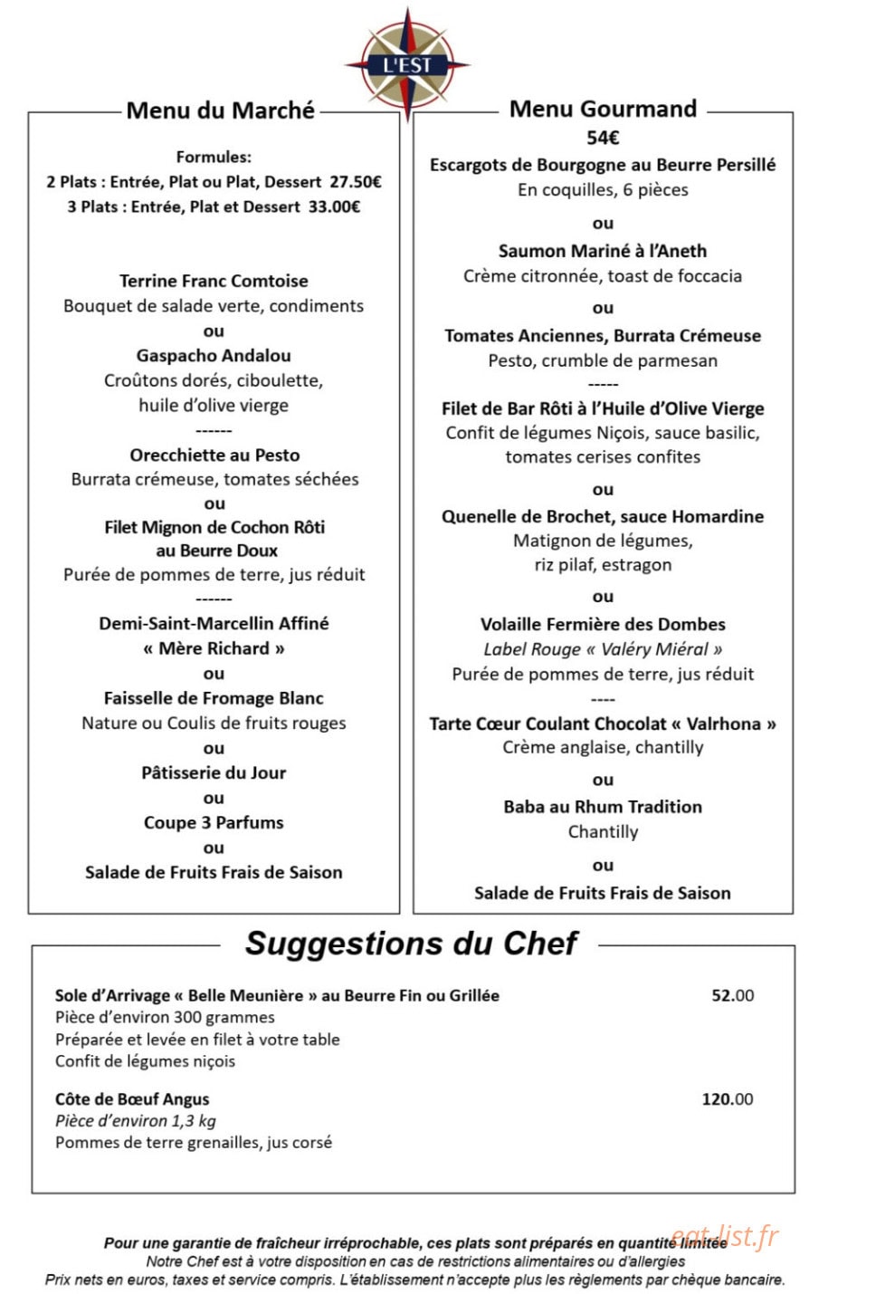Brasserie L'Est — carte page 5