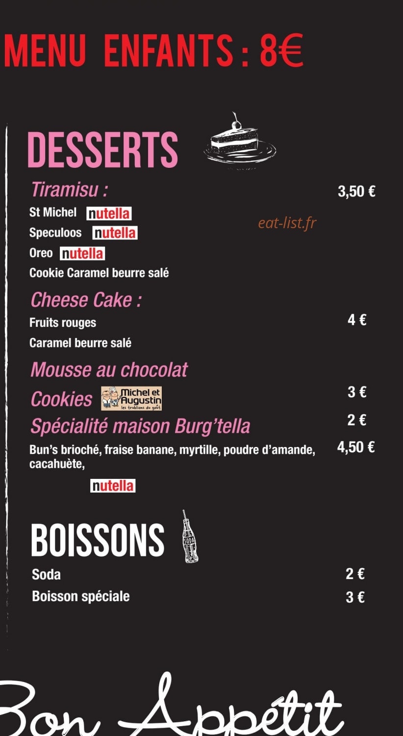 Burgers & Bagels — carte page 3