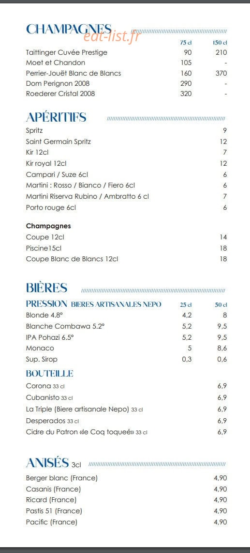 Café du Lac — carte page 8