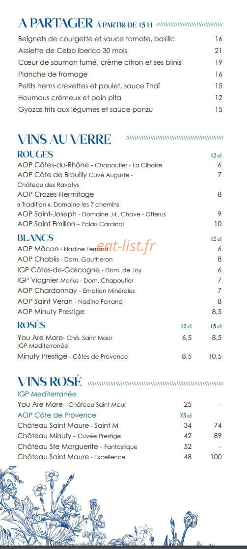 Café du Lac — carte page 7