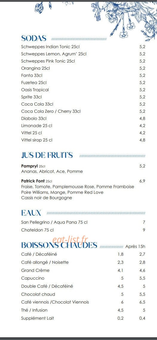 Café du Lac — carte page 9