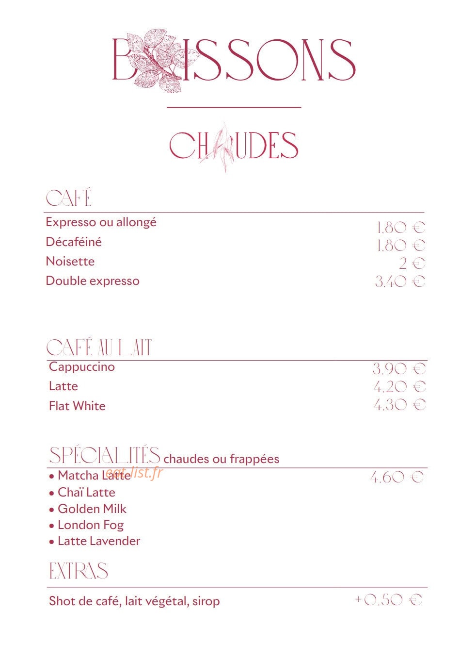 Café Somos — carte page 5