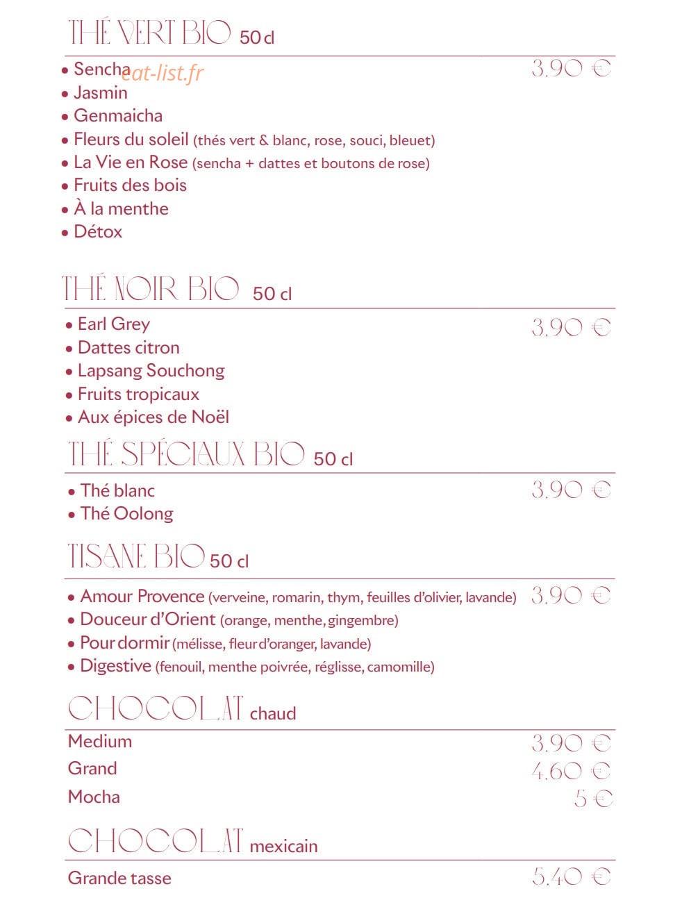 Café Somos — carte page 6