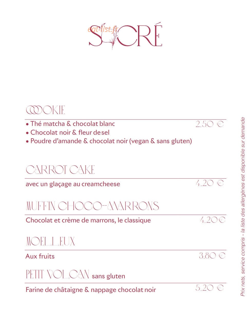 Café Somos — carte page 4