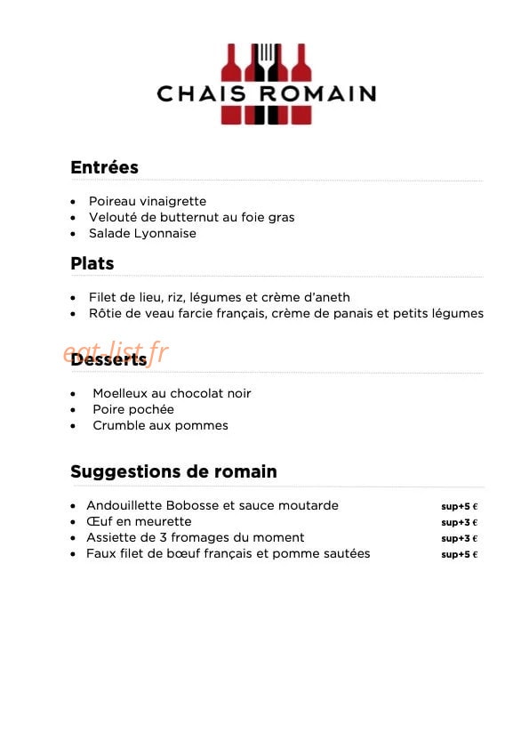Chais Romain — carte page 1