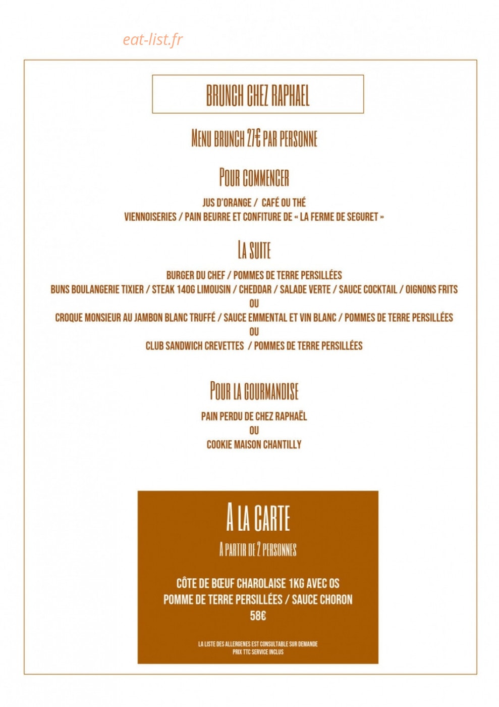 Chez Raphael — carte page 3