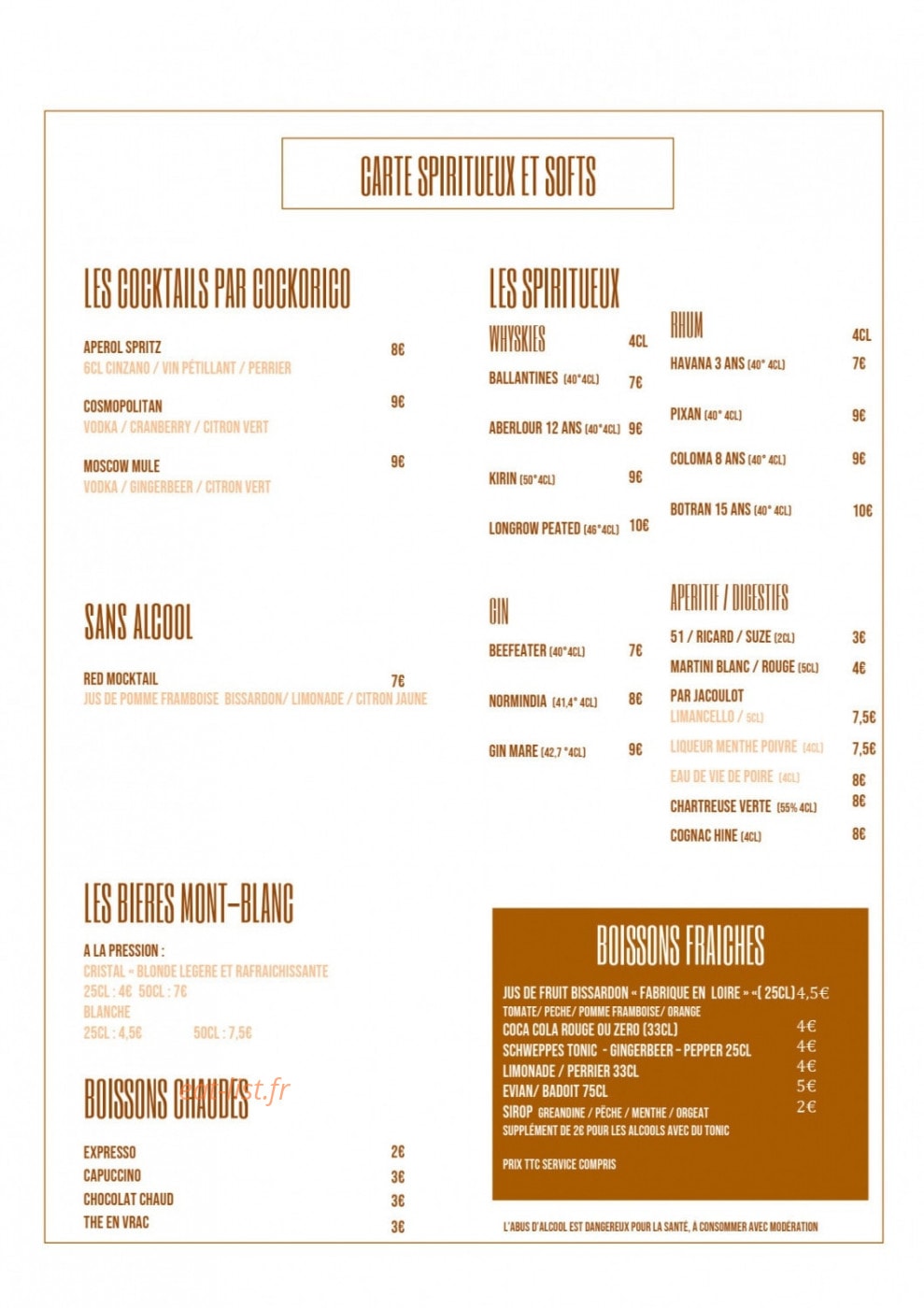 Chez Raphael — carte page 5