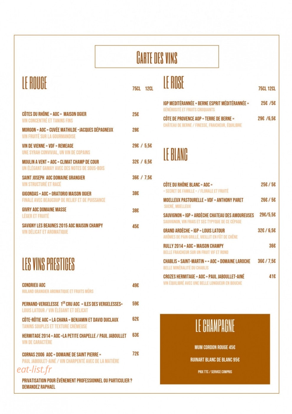 Chez Raphael — carte page 4