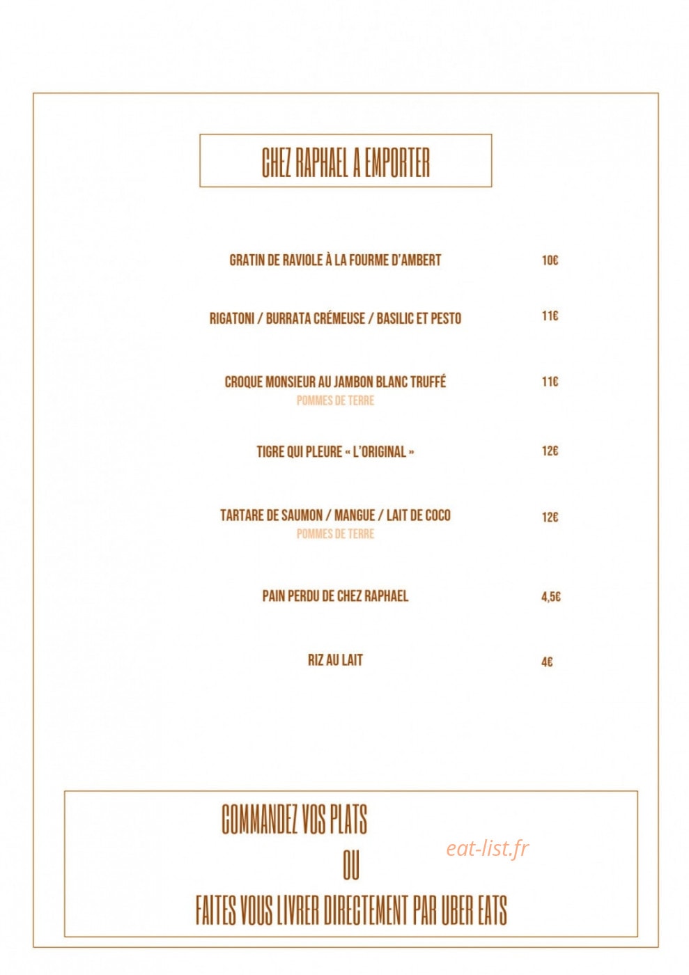 Chez Raphael — carte page 6
