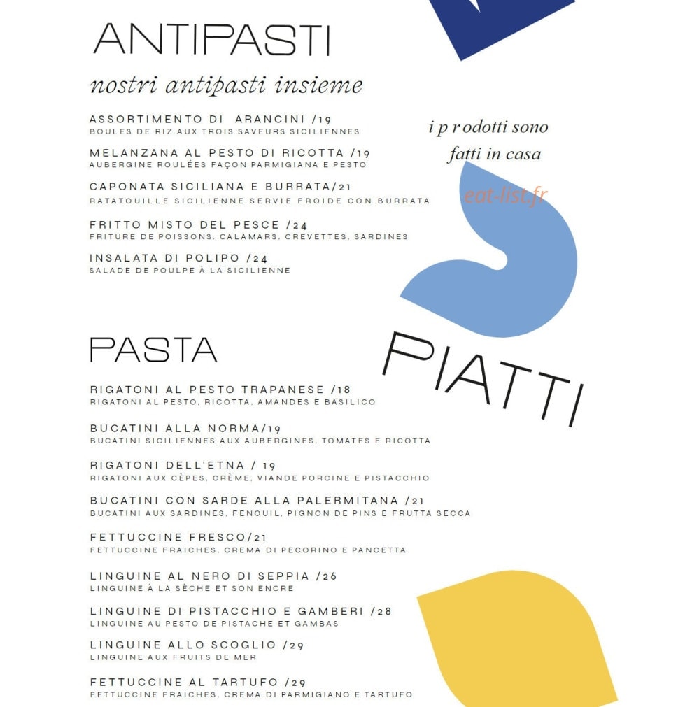 Dolci by sicilians — carte page 1