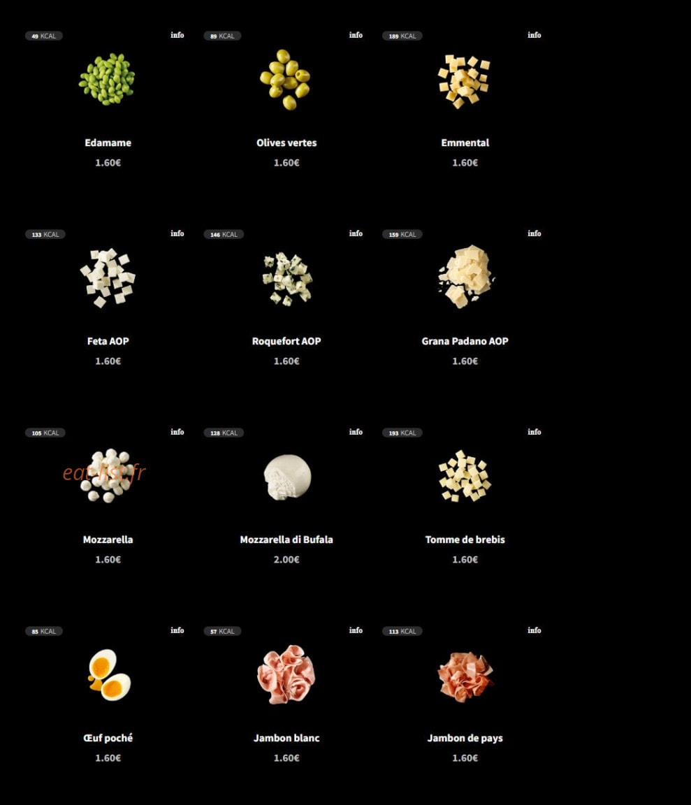 Eat Salad — carte page 4