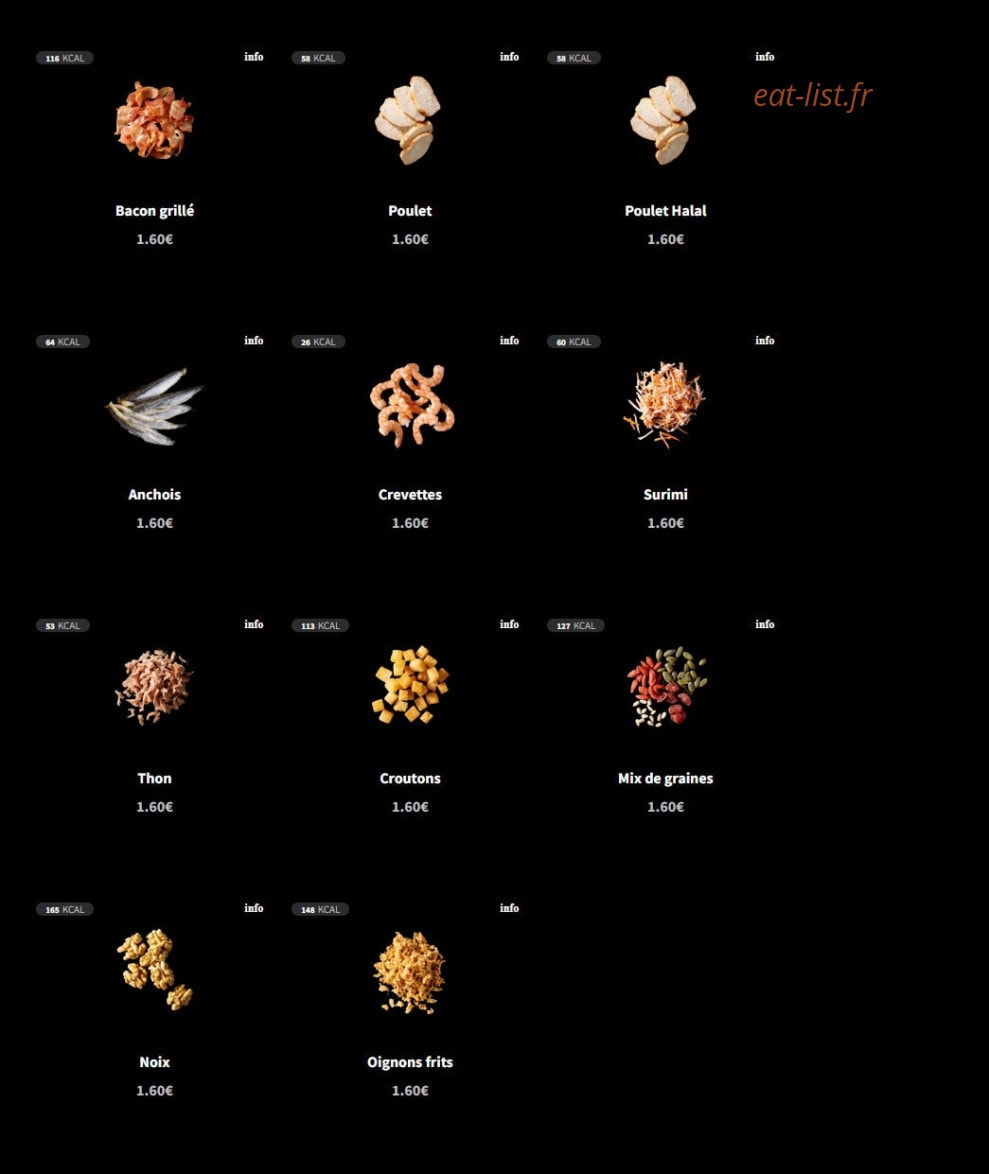 Eat Salad — carte page 5