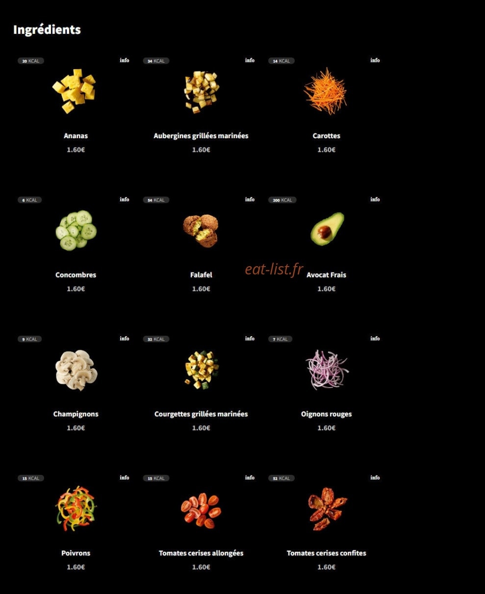 Eat Salad — carte page 3