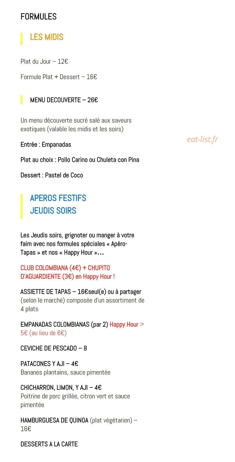 El Cafetero — carte page 3