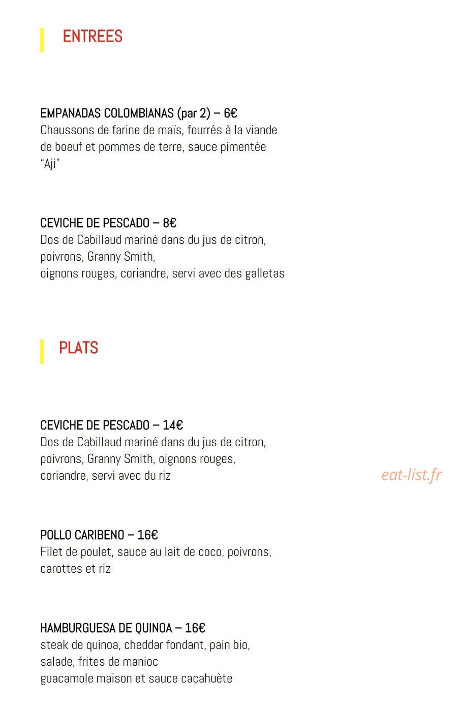 El Cafetero — carte page 1