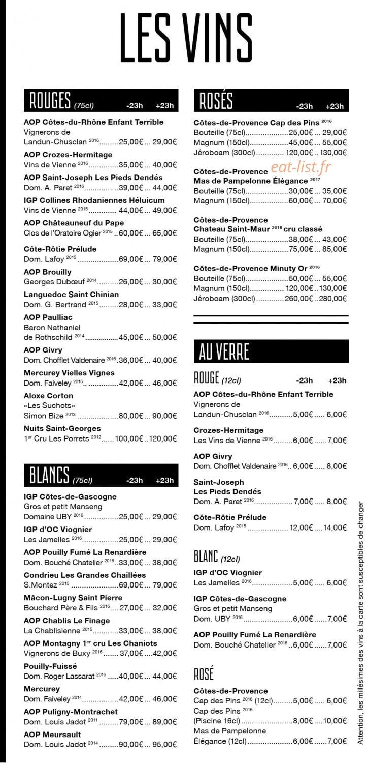 F&K — carte page 6