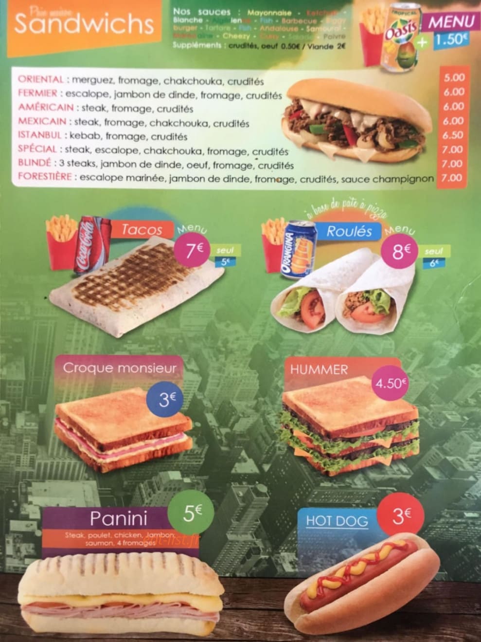Gusto Pizza — carte page 3