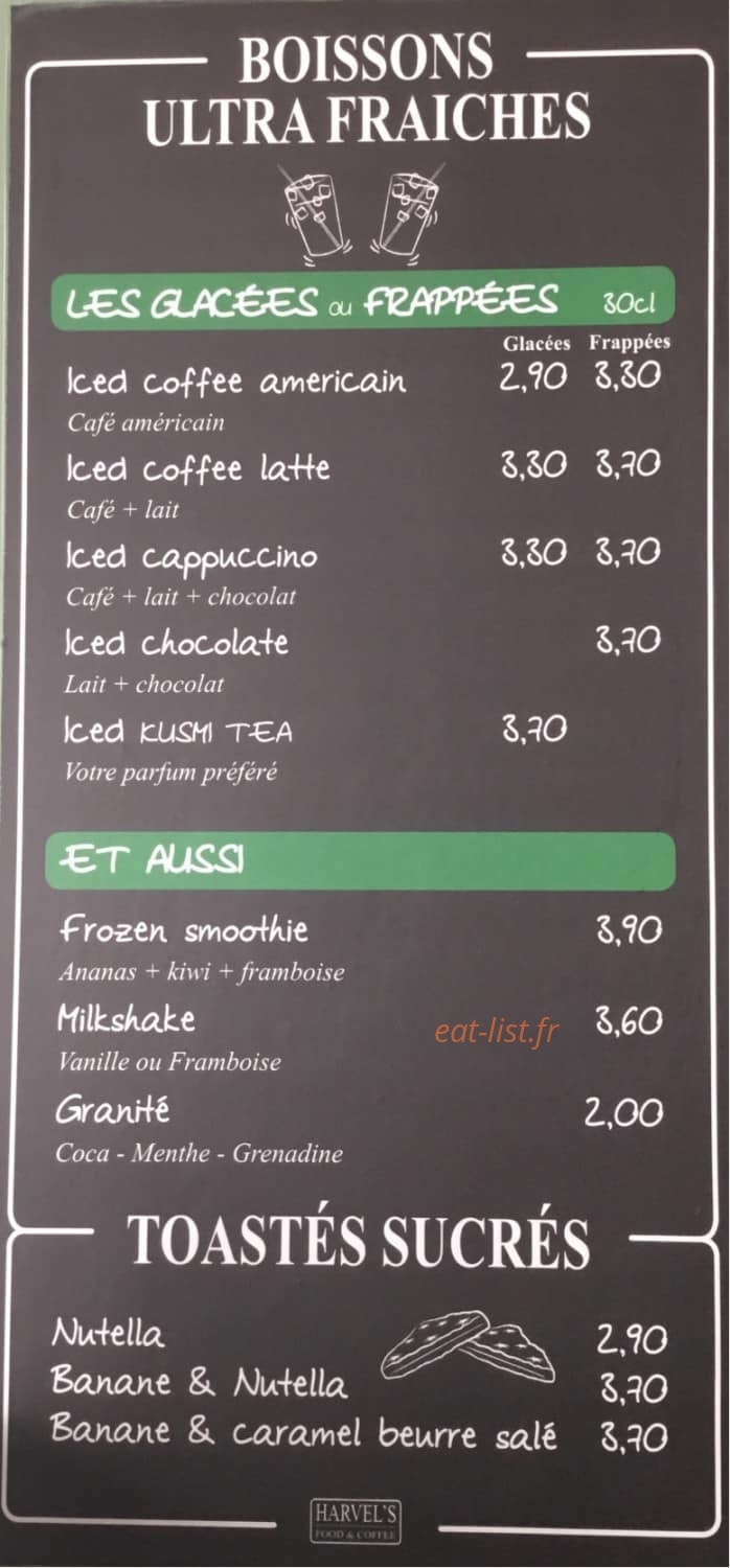 Harvel's — carte page 4