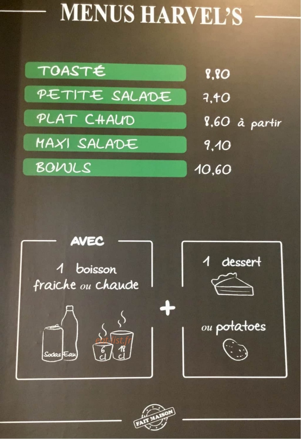 Harvel's — carte page 2