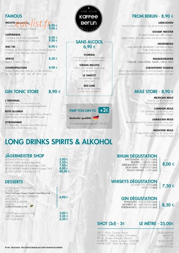 Kaffee Berlin — carte page 3