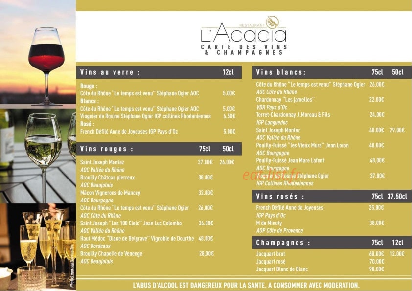 L'Acacia — carte page 3