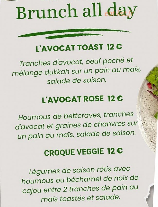 L'avocat café — carte page 6