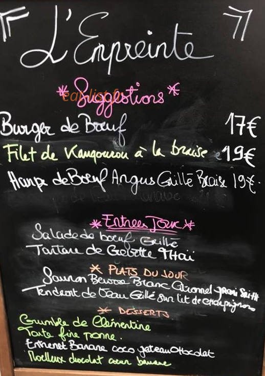 L'Empreinte — carte page 1