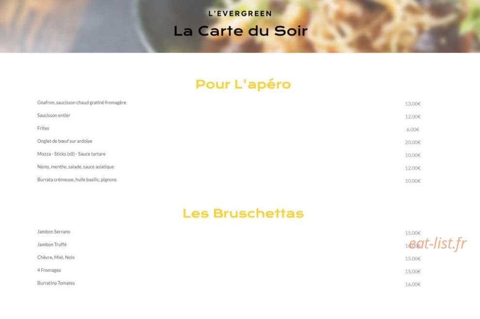 L’Evergreen — carte page 2
