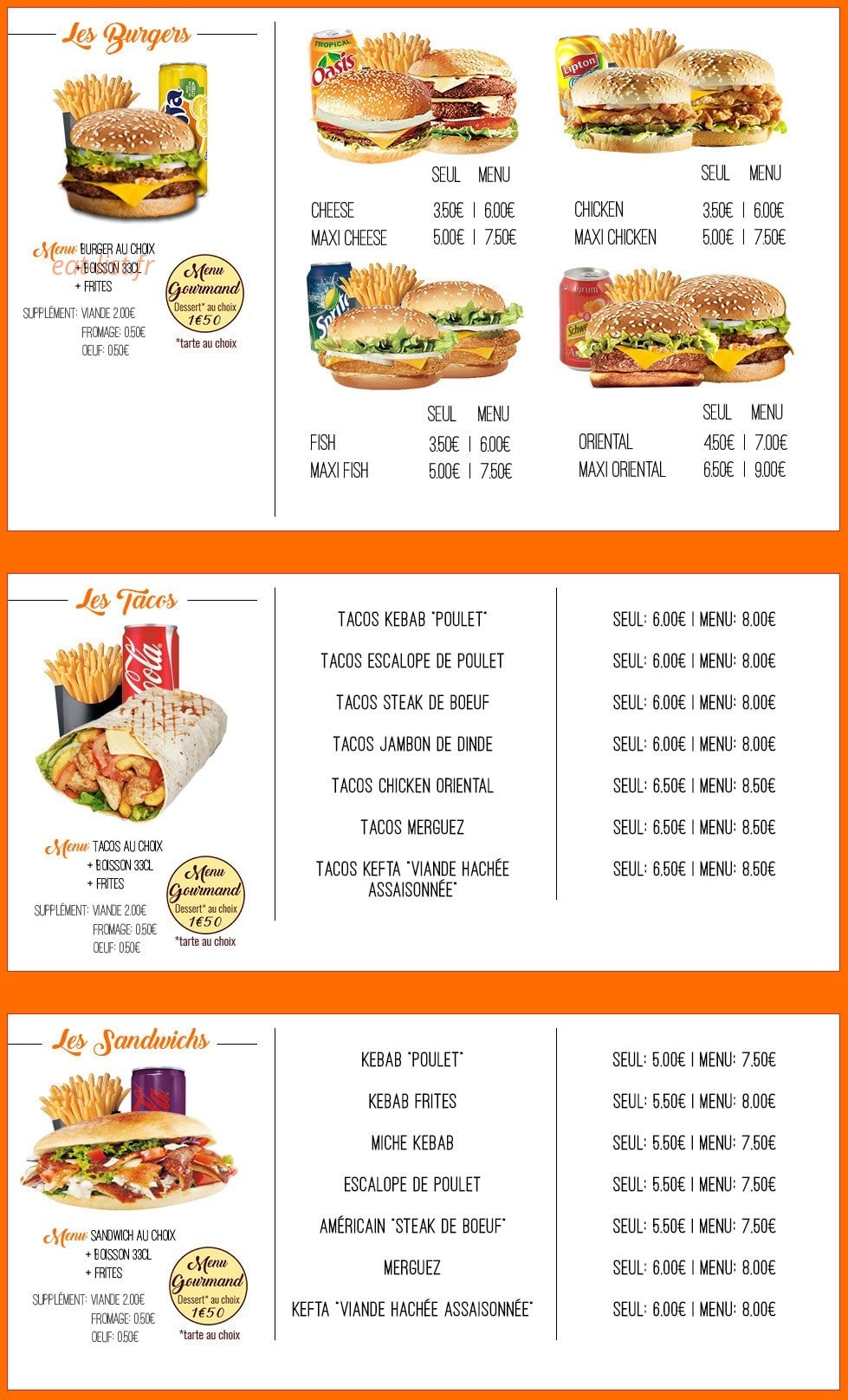 La Maison Orientale — carte page 3