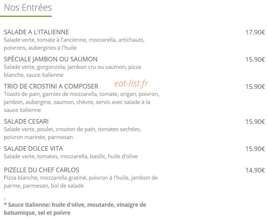 La Nonna — carte page 2