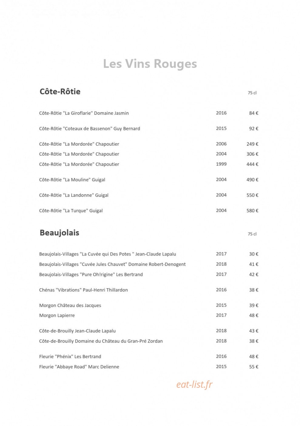 Le Bistrot du Potager — carte page 14