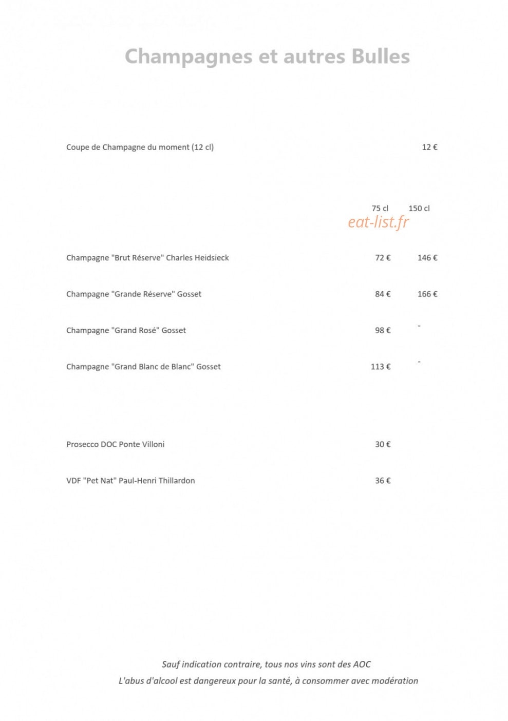 Le Bistrot du Potager — carte page 4