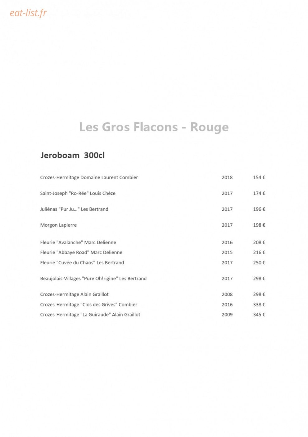 Le Bistrot du Potager — carte page 17