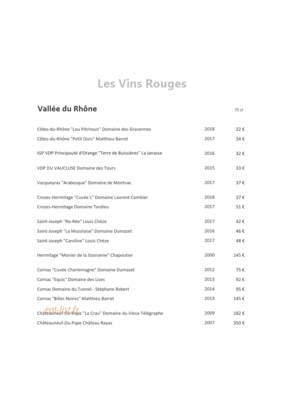 Le Bistrot du Potager — carte page 13