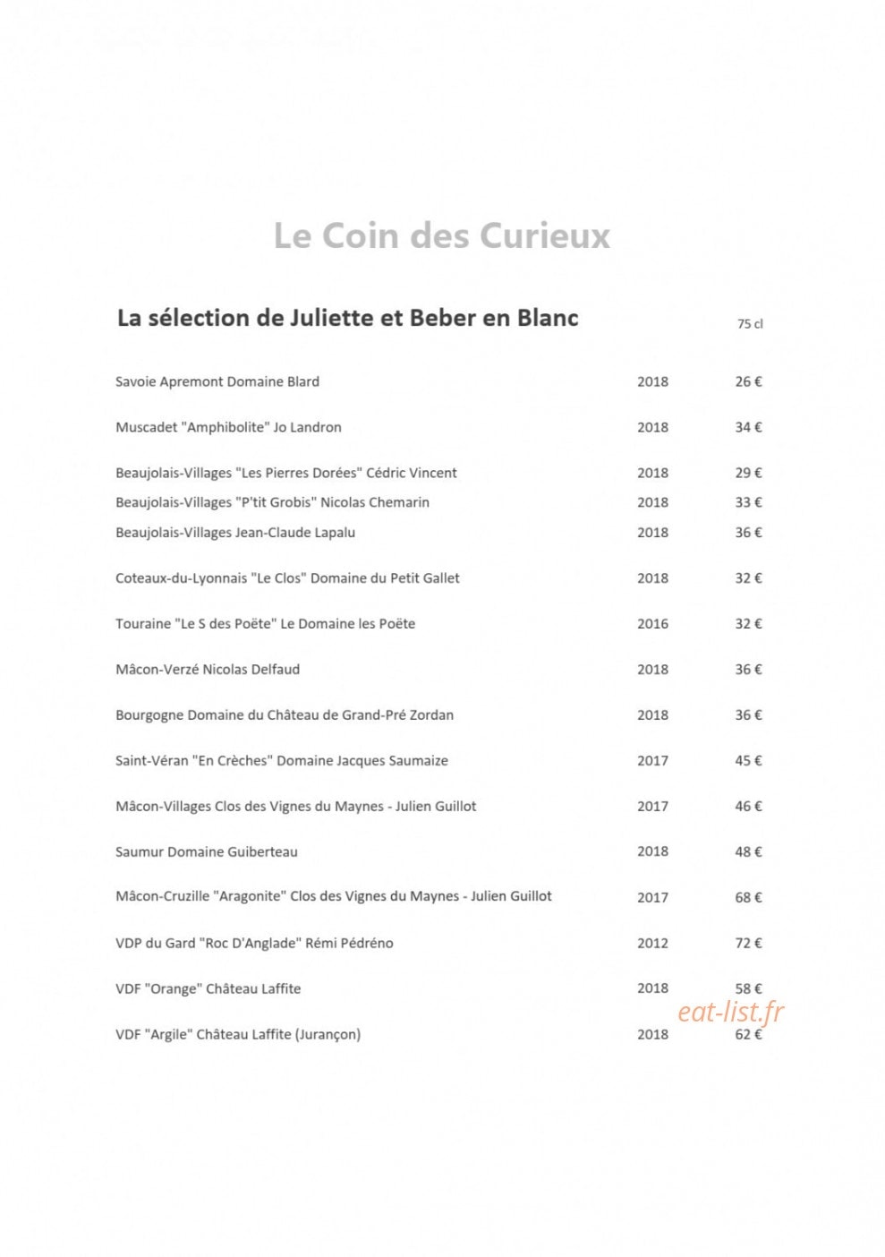 Le Bistrot du Potager — carte page 9