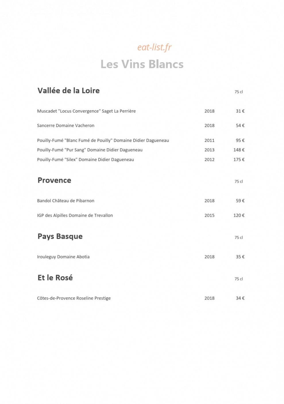 Le Bistrot du Potager — carte page 7