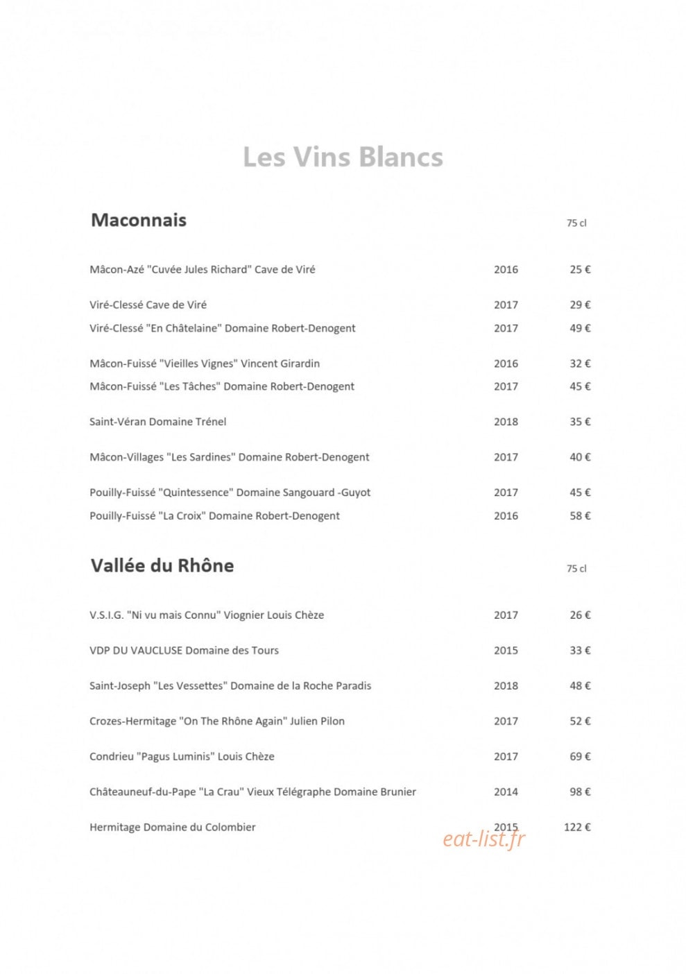 Le Bistrot du Potager — carte page 6
