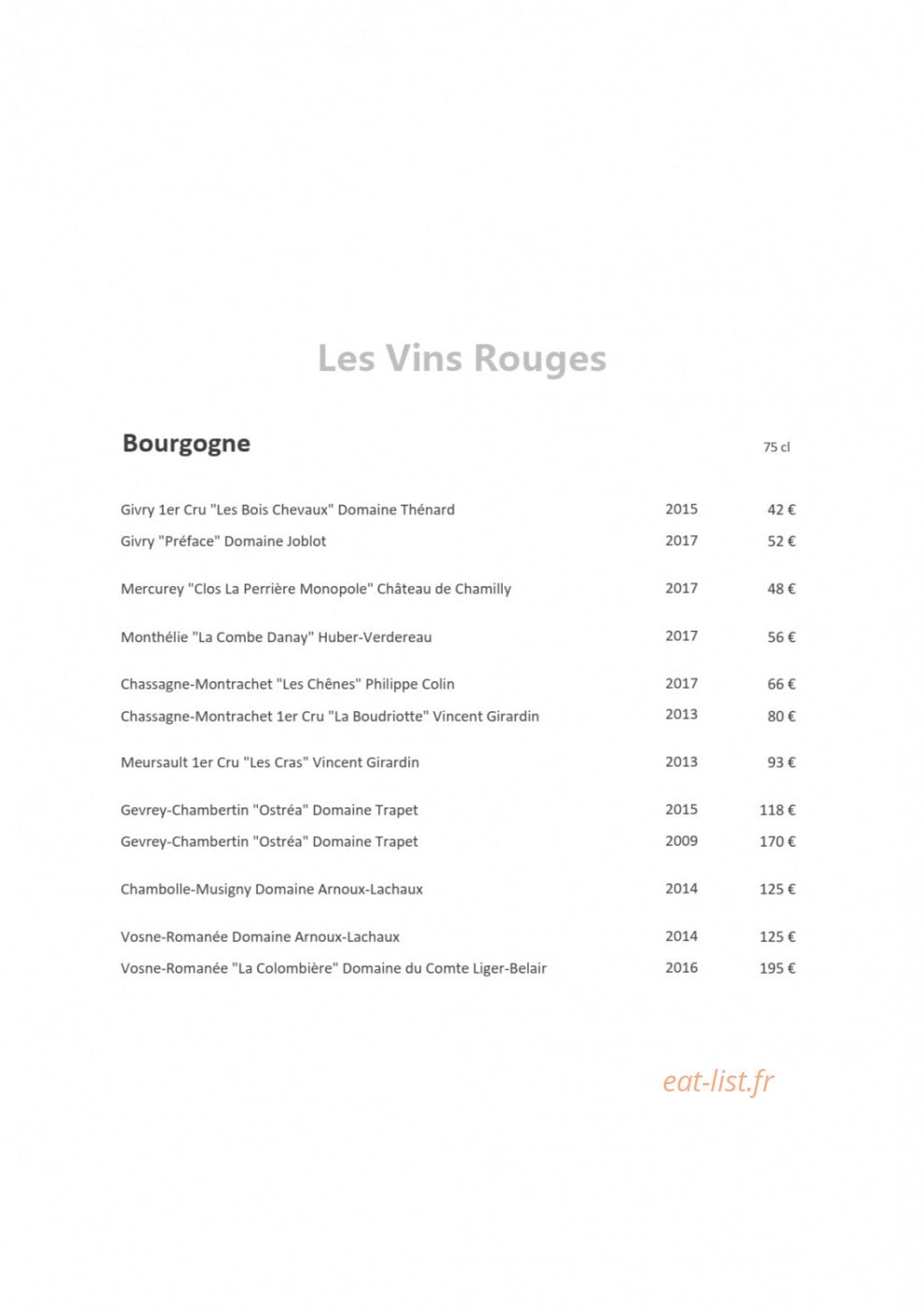 Le Bistrot du Potager — carte page 11