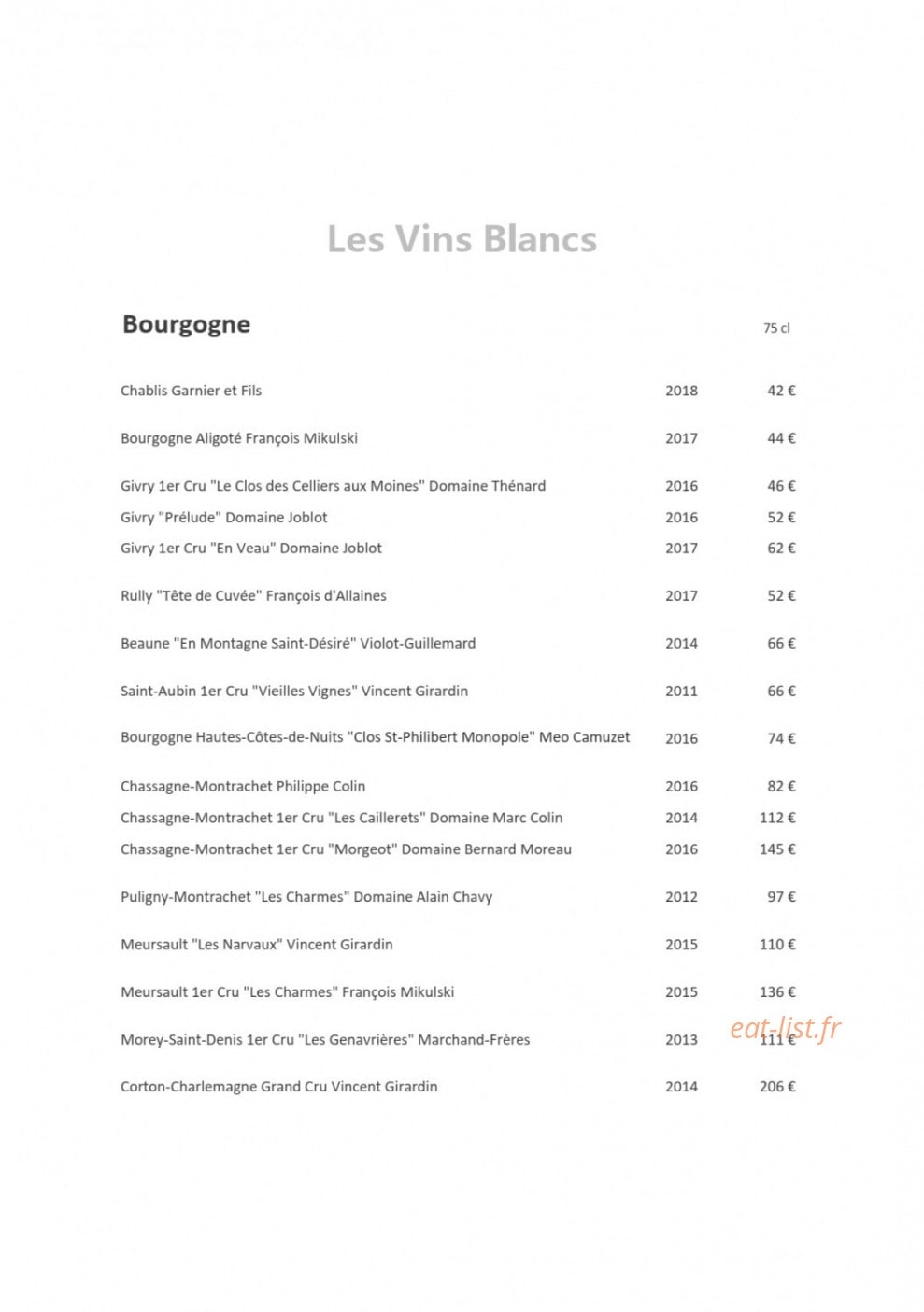 Le Bistrot du Potager — carte page 5