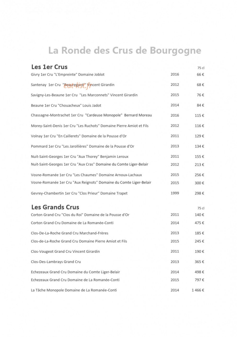 Le Bistrot du Potager — carte page 12