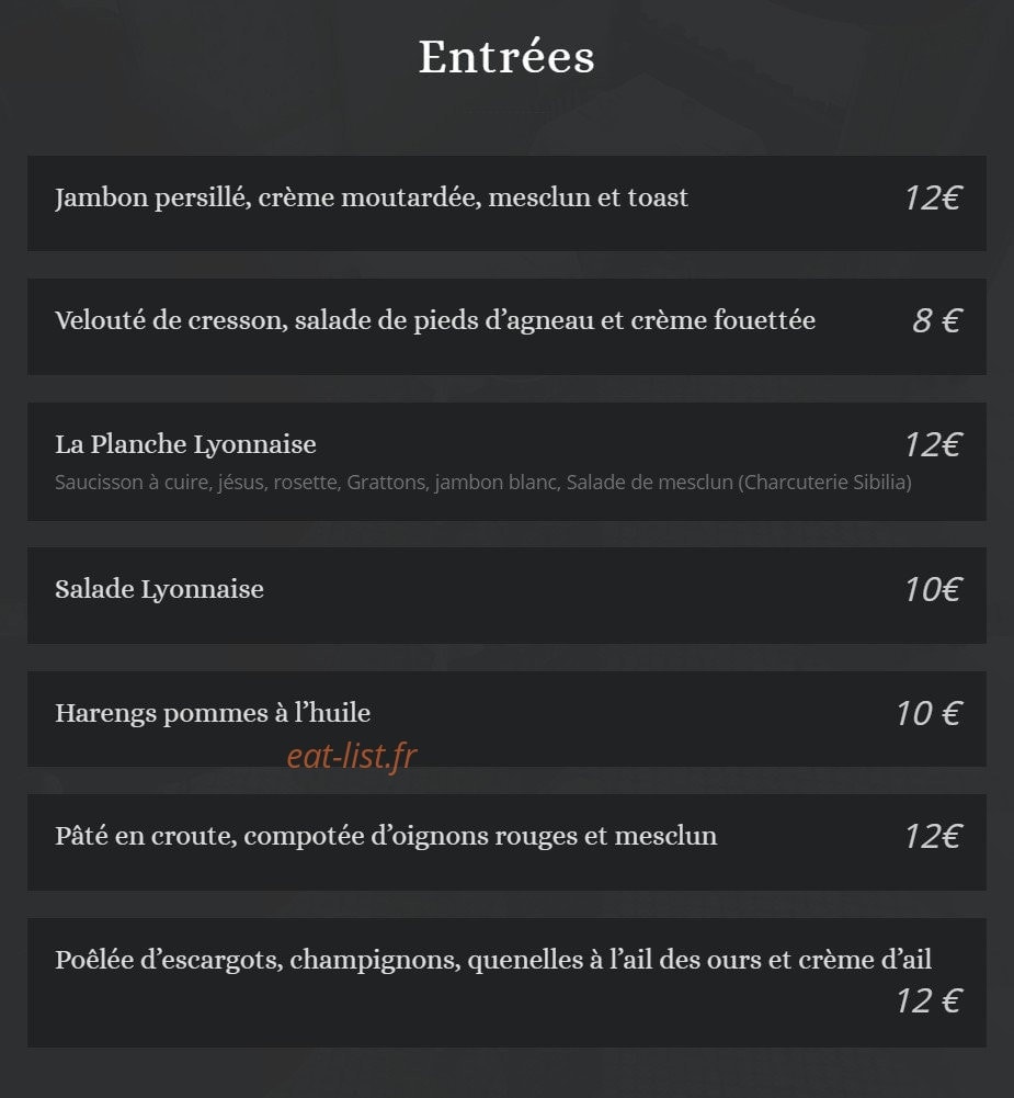 Le Bouchon Sully — carte page 2