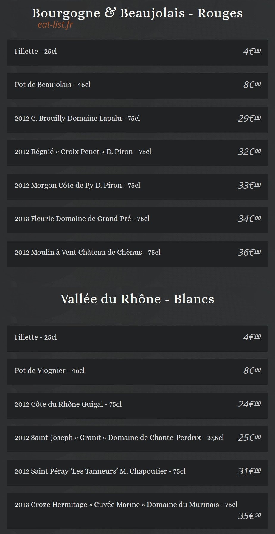 Le Bouchon Sully — carte page 6